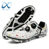 Modecykelskor MTB utomhussport Självlåsande vägcykel Sneakers Män Racing Women Bicycle Mountain SPD Flat Cleat Shoes 240104