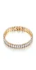Bracelets de Tennis bijoux de luxe 4Mm zircon cubique chaîne glacée cristal mariage pour femmes hommes or Sier Bracelet2760124