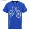 Men's T-Shirts bet Style Mountain Bike Funny Print T-Shirts Men Summer Breathable Short Sleeves Loose Oversized Vintage Tee Clothes Unisex T240105