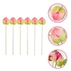 Flores decorativas 6 piezas artificiales DIY diseño Anthurium ramos de boda centros de mesa