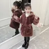 Jassen Herfst Winter Kinderen Peuter Meisjes Warme Dikke Met Bont Capuchon Kinderen Parka Bovenkleding Jassen Baby Meisje Overjas 2-13Years