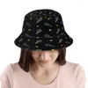 Berets Tennis Racket And Ball Bucket Hat For Women Men Students Foldable Bob Fishing Hats Panama Cap Autumn