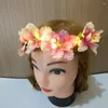 Festa decoração led flor coroas headbands iluminar bandana guirlandas brilhantes grinalda floral para cosplay aniversário casamento