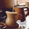 Tasses crémier pichet dessin animé vache forme petite tasse à café Sauce sauce distributeur résistant à la chaleur sirop conteneur pour la maison Camping