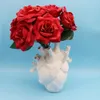 Coração vaso anatômico em forma de coração vaso de flores ornamento decorativo artesanato para fazenda sala estar quarto bancada 240105