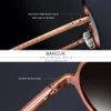 Barcur Black Goggle Manlig runda solglasögon lyx varumärke Män Glasögon Retro Vintage Women Sun Glasses UV400 Eyewear 240104
