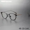 Solglasögon ramar tyska varumärkesdesignglasögon ram män kvinnor glasögon rent titan oval rund recept myopia optisk glasögon gafas