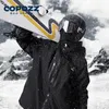 Copozz Taslan 3L Snowboard Ski JUSZCZES nosza mężczyźni kobiety Zima z kapturem zagęszczona ciepła parkas męska kurtka śnieżna do pieszych kempingów 240104