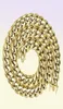 Miami Cuban Link Chain 14K Gold Plated Rostfritt stål 10mm Chain 26039039 för MAN33015064275
