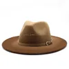 Chapéu fedora de duas cores feminino masculino aba larga feltro jazz chapéu senhoras festa boné superior retalhos chapeau sombreros de mujer