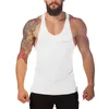 Herrtankstoppar herr mode hängslen racer baksida smal gym fitness kläder sommar casual ärmlös bomulls andning cool singlet