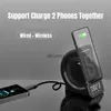 Chargeurs sans fil Chargeur sans fil Station de recharge USB chargeur de téléphone Portable Portable pour 14 haut-parleur Bluetooth horloge numérique FM YQ240105