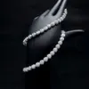 Catena di diamanti all'ingrosso da donna con braccialetto da tennis Vvs in argento sterling con moissanite da 8 mm di alta gioielleria