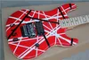 Edward Lodewijk Van Halen 5150 (autocollant Laser) guitare électrique, décorée de rayures noires et blanches, livraison gratuite