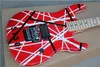 Edward Lodewijk Van Halen 5150 (adesivo laser) guitarra elétrica, decorada com listras pretas e brancas, frete grátis