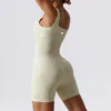 LL-6982 Combinaisons pour femmes tenues de Yoga sans manches combinaison de Sport de danse ajustée Shorts Leggings respirants matériel de filetage