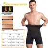 Męskie trening Sauna Spodnie Poce Thermo Shors Body Shaper Gym Spodne