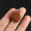 Collane con ciondolo 2 pezzi a forma di cuore in pietra naturale cristallo agata fascino collana fai da te orecchini accessori gioielli regali