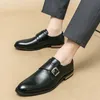 Klassische Mode Chelsea Lederschuhe Herren Low Cut Oxfords Formelle Hochzeit Party Büro Business Freizeitkleid Schuhe mit dicken Sohlen 240104