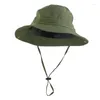 Berets Wasserdichte Eimer Hut Sommer Männer UV Schutz Sonne Lange, Breite Krempe Panama Strand Outdoor Jagd Wandern Angeln Kappe