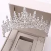 Fermagli per capelli Corona di cristallo di lusso Atmosfera nuziale Strass Cena di nozze Tiara Accessori per feste di ballo Copricapo da principessa