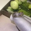 Nieuwe designer ring Volledige Diamond Titanium zilveren ring liefde ring Rose Gouden ring Mannen en Vrouwen Ringen Paar Sieraden Geschenken Kerstcadeaus Uaaxb