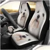 Car Seat Covers Ers Coton De Tear Dog Print Set 2 Pc Accessories Er Drop Delivery Automobiles Motorcycles Interior Otkzd
