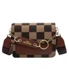 Checkerboard Mini Fabric Flap Crossbody Sling Bags For Women 2023 Luxury Brand Design Handbag Simple Shoulder Bag Handbags FMT-4296