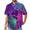 Camisas casuales para hombres Diseñador de impresión Hojas amarillas Camisa de vacaciones Blusas frescas hawaianas Hombre Gráfico Tamaño grande