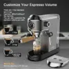 Kaffeemaschinen Halbautomatische Pulverkaffeemaschine mit 20 Bar und Milchdampfaufschäumer für Espresso, Cappuccino, Latte und MokkaL240105