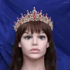 Fermagli per capelli Corona di cristallo di lusso Atmosfera nuziale Strass Cena di nozze Tiara Accessori per feste di ballo Copricapo da principessa