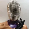 Maski imprezowe zabawne maski Studded Spikes pełna twarz klejnot margiela okładka wakacyjna Halloween horror mascaras maskarada masque cosplay 2251b