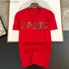 T-shirts hommes Paris Lettre Imprimer T-shirt à manches courtes Hommes Simple Y2K Sweat-shirt Street Casual T-shirt Femme Tops Dessin animé Style chinois T240105