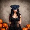 Bandanas Halloween Piratenhut Kappen Rollenspiel Kopfbedeckung Prop Dekor Kostümzubehör für Kostümparty Bar Festival Damen Herren