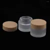 Bouteilles de stockage 2x pots cosmétiques conteneurs vides verre rond Pot bouchon à vis couvercles petit G pour maquillage fard à paupières ongles bijoux