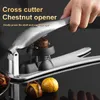 Kastanjklippmutteröppnare Cutter Gadgets 2 i 1 Snabb valnötstång Metal Nutcracker Sheller Kitchen Tools Cutter Kitchen Gadgets 240105