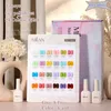 Glenys 24 color multi style with color card One bottle of one color semi permanent nail polish soaked gel nail art salon 240105