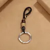 Keychains Keychain Pingan Buckle Xiangyun Bambu Nyckelkedjor för män Kvinnors bilhänge med modesmycken