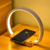 شواحن لاسلكية D57D Bedside Lamp Qi Charger Charger LED مصباح المكتب مع التحكم اللمس في إعادة النظر في العين ضوء للأطفال البالغين المنزل Dorm YQ240105