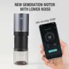 Mini Electric Coffee Bean Grinder Scalable Small Mill rostfritt stål Slipning Kärnan USB -laddning 240104