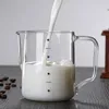 350600 ml Frother Frother Szklany dzban Barista Espresso Kawa latte Pieczenie przezroczysty dzban z skalą 240104