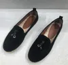 Piana luxe ontwerpers Starboard Espadrilles schoenen Reliëf generfd leer flats loafers handgemaakte schoen voor dames casual luxe lounge fabrieksschoenen