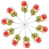 装飾的な花10 PCSプラスチック花瓶人工花の茎リビングルームの装飾充填アレンジメントブーケ