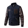 Arrivo Giacca da baseball da uomo Bomber Giubbotti Autunno Inverno Abbigliamento Manica in pelle Cappotti in cotone sottile Taglia M-3XL 240105