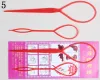 2PCS For Women Girls Kids Hair Accessories Ponytail Creator Topsy Plastic Loop Styling Tools Hair Braid Hot LL