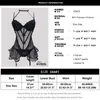 Paloli Reggiseno Lingerie Corsetto sexy Bustier Donna Intimo nero Elasticità Cinghie trasparenti Corsetto Vita Trainer Indumenti da notte 240105