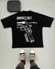 Herr t-shirts kixkz sommarmode i Glock vi litar på brevtryck t-shirt för kvinnor y2k harajuku gotiska överdimensionerade korta ärmpar lösa topp t240105