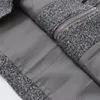 KEYANKETIAN hiver femmes Tweed Texture gris veste courte rétro rabat poches fermeture éclair lâche culture manteau Jaqueta Feminina haut 240104