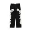 Blackair Skulls Jeans Skeleton Embroidery Jeans for Men Hip Hop High Street Y2K Men's Denim 240104