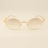 Leopard-Diamant-Gold-Bügel-Sonnenbrille 6384084 Modemodelle Sonnenbrillen-Sonnenblende